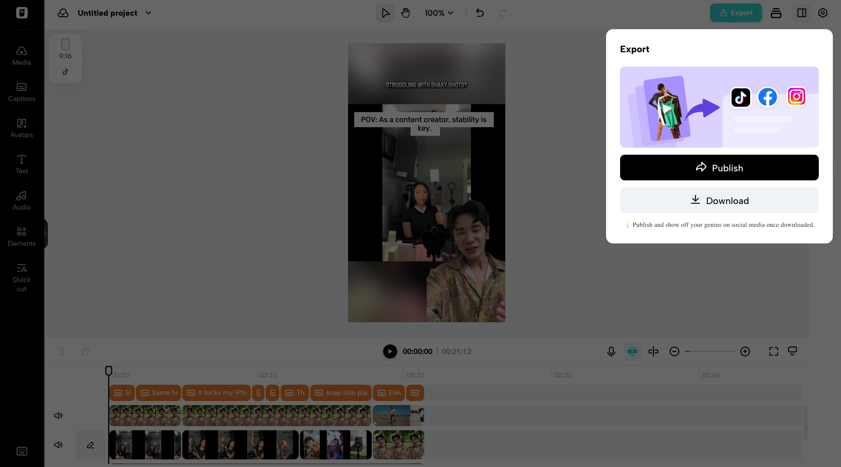 Xuất video của bạn