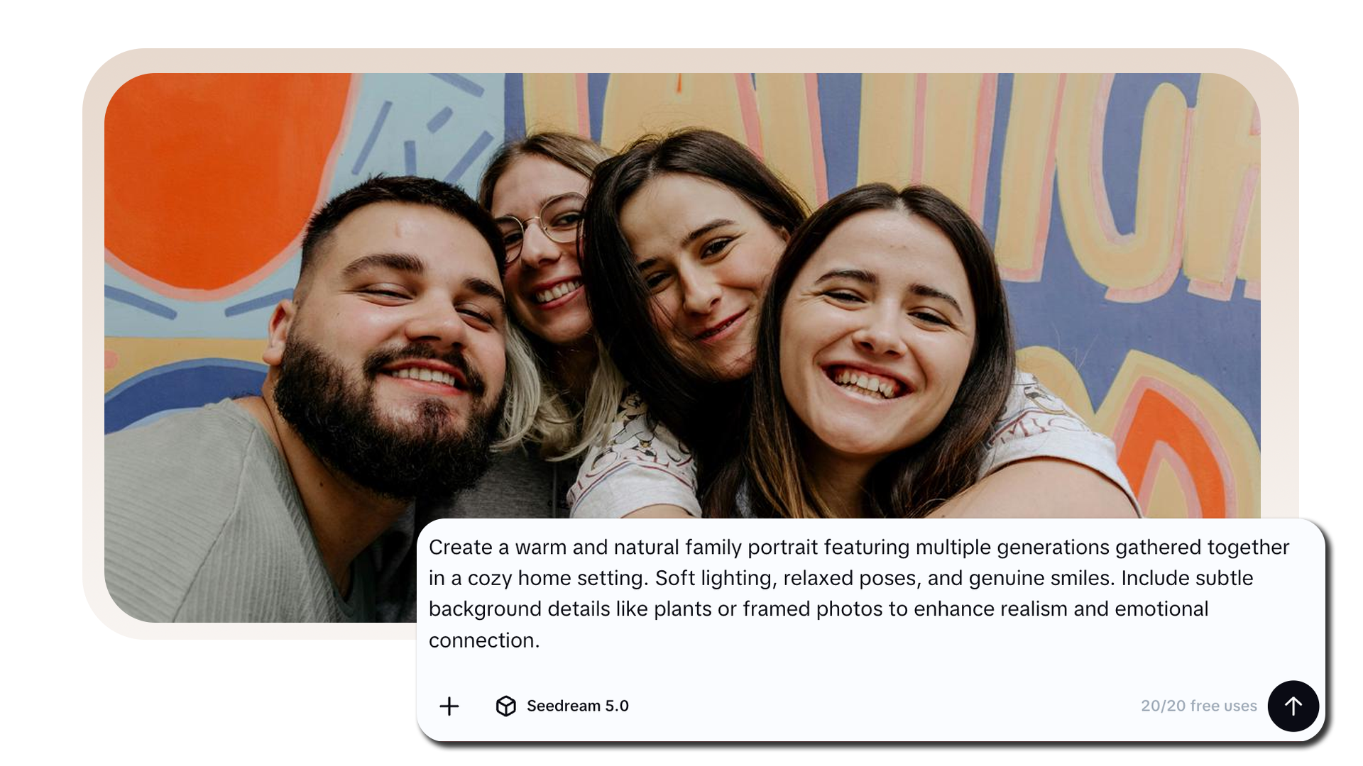 文字到家庭肖像生成