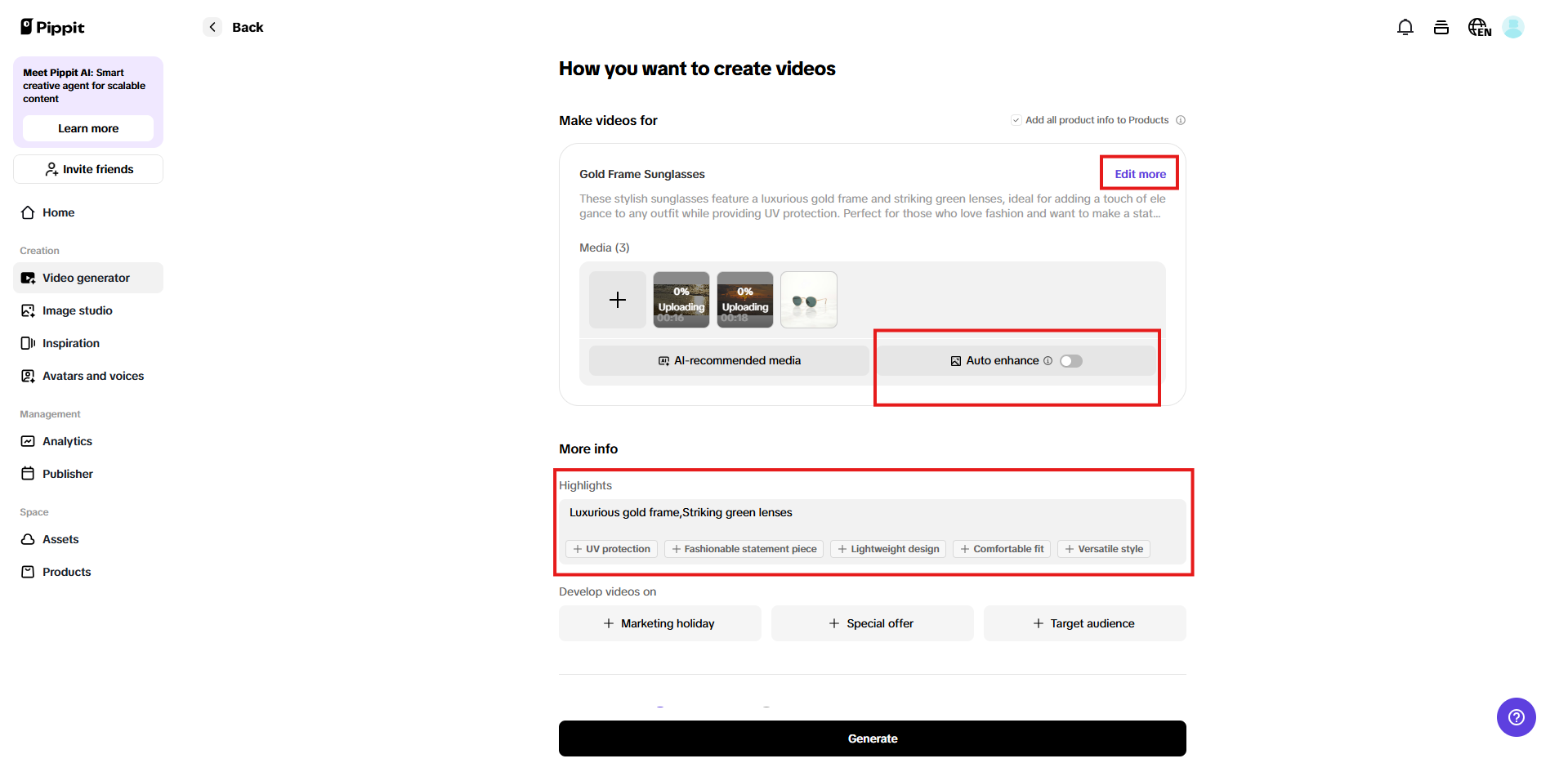 Add product details and highlight features