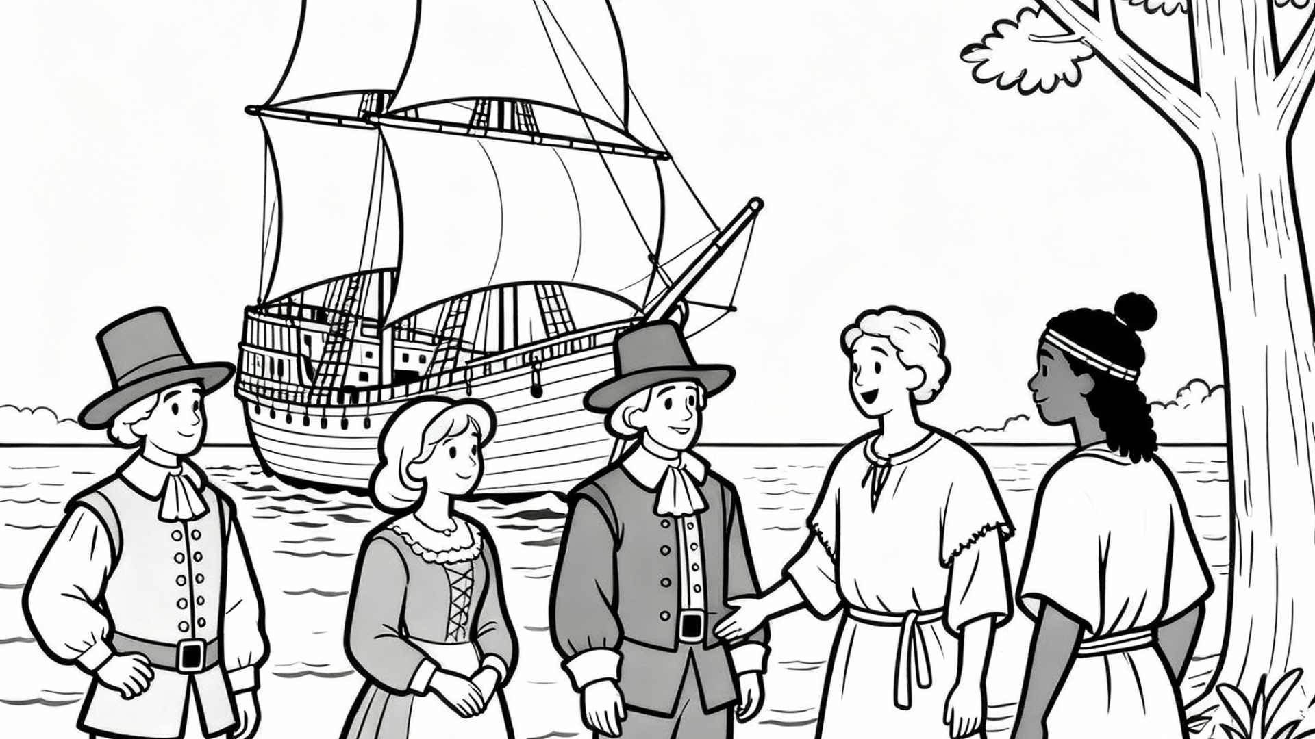 History-inspired coloring page