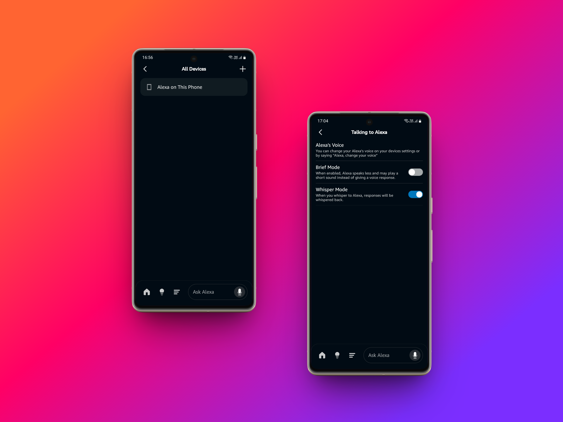 Change Alexa's voice settings