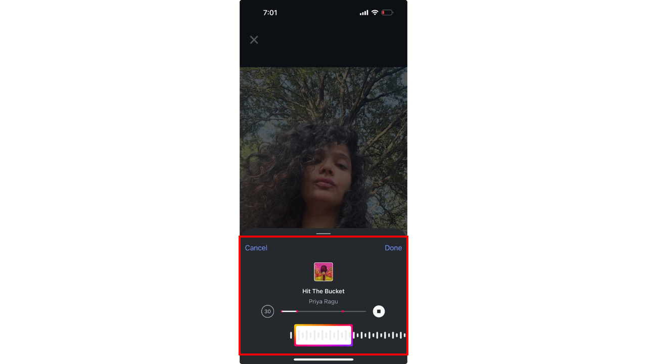 Customize the music and share