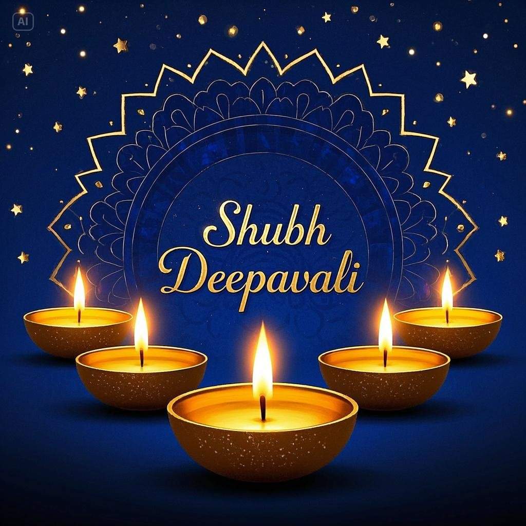Traditional happy Diwali card