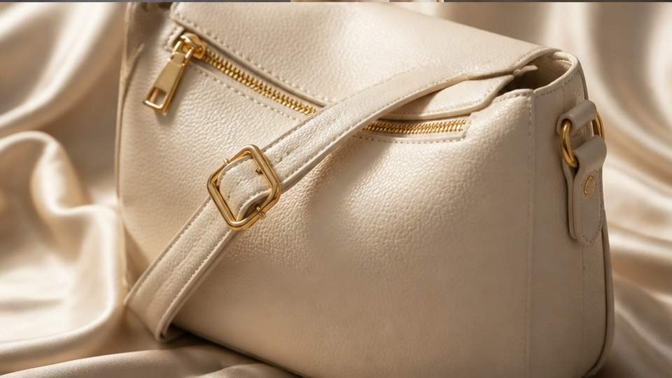 AI Bag Model Generator — a close-up of premium bag texture and hardware
