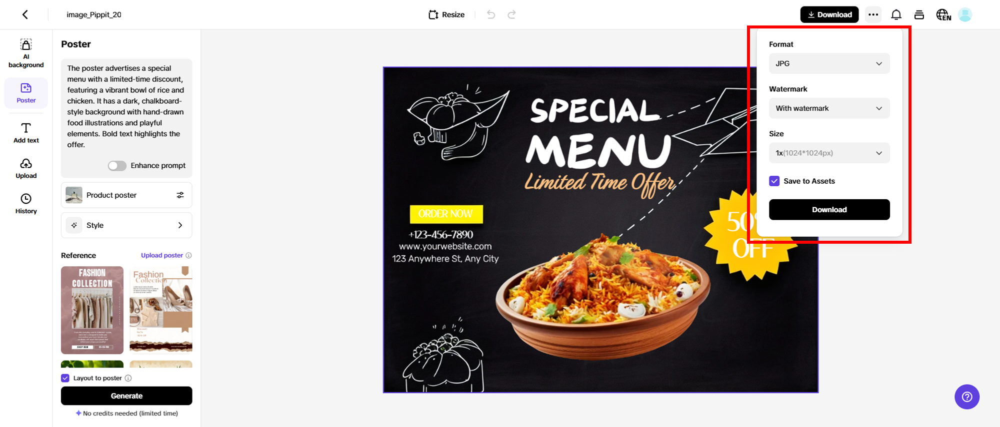 Finalize and export your draft