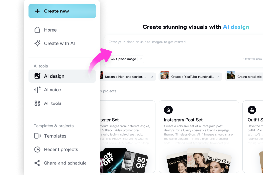 Log in to CapCut online