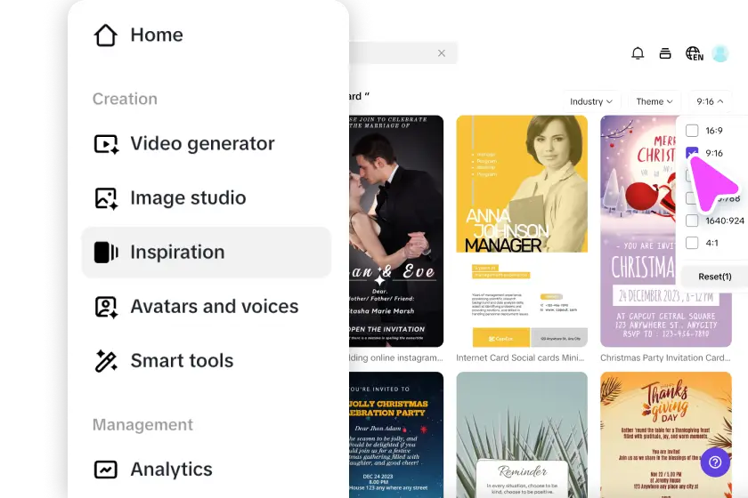 Wählen Sie eine Vorlage aus