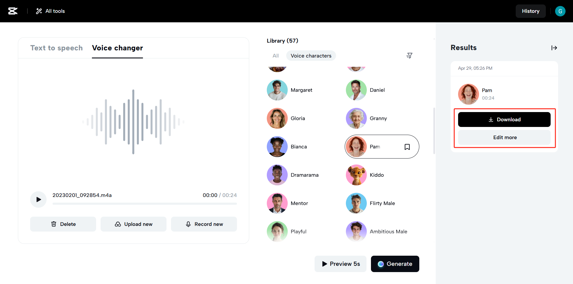 Esportazione di alta qualità