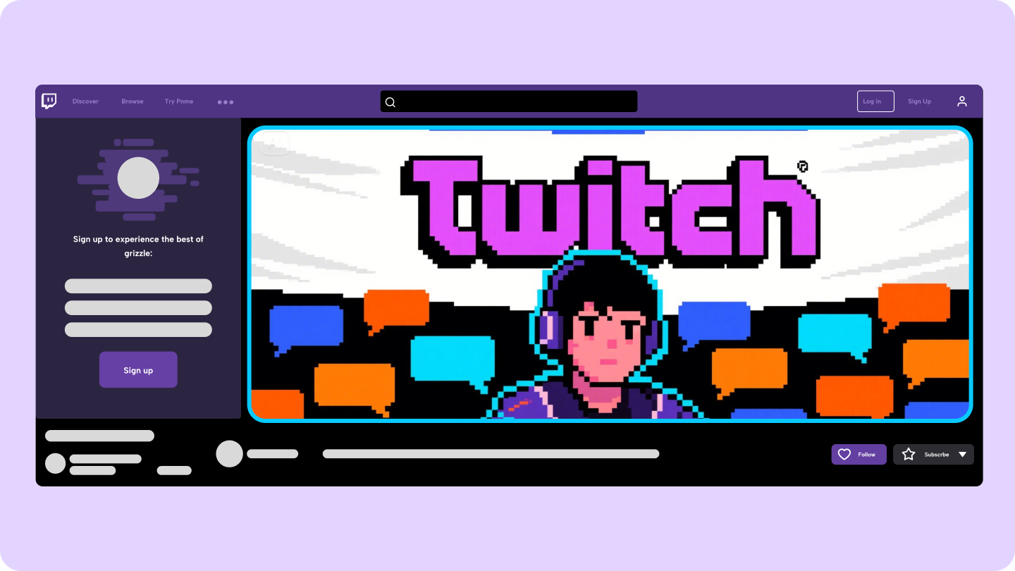 create banner for Twitch
