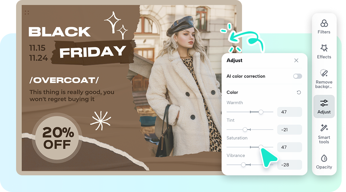 Customize and enhance with AI tools