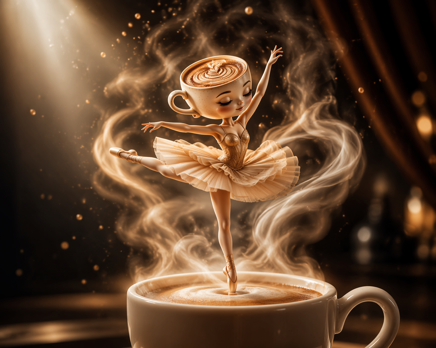 Dreamina ballerina cappuccina video prompt example 2: Foam Tutu Dance