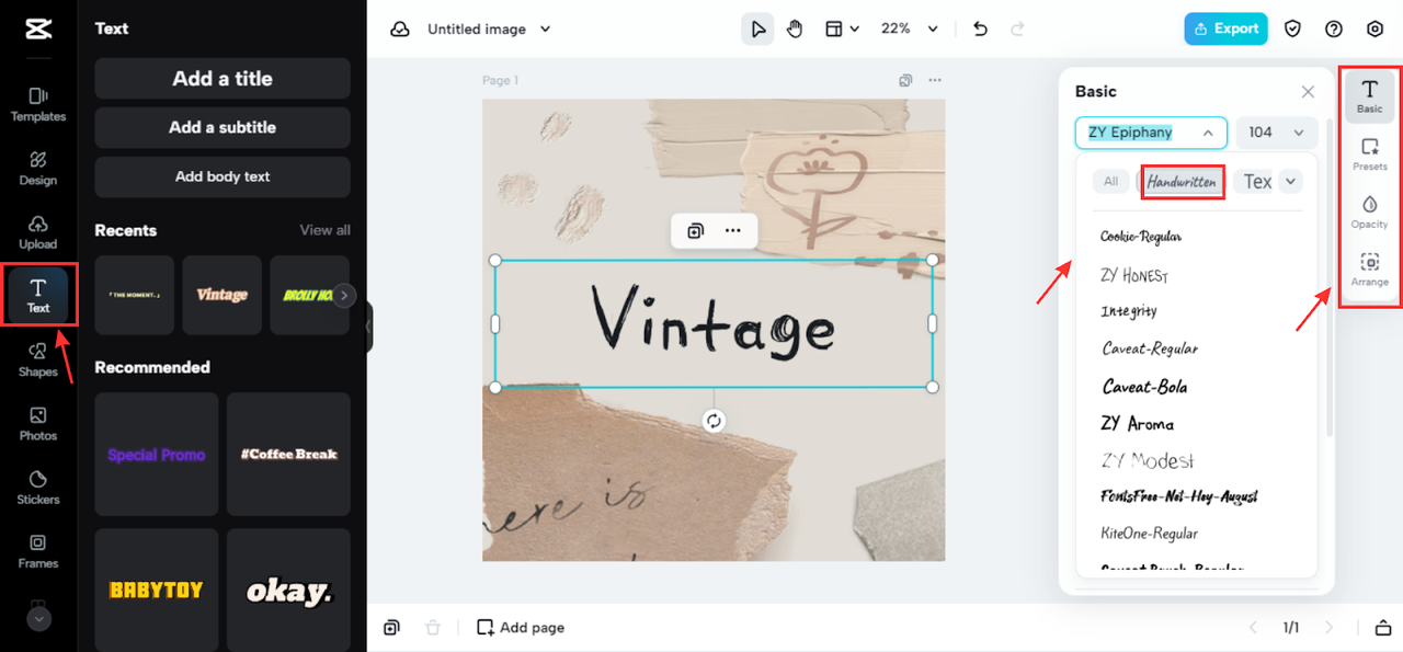 Textual design