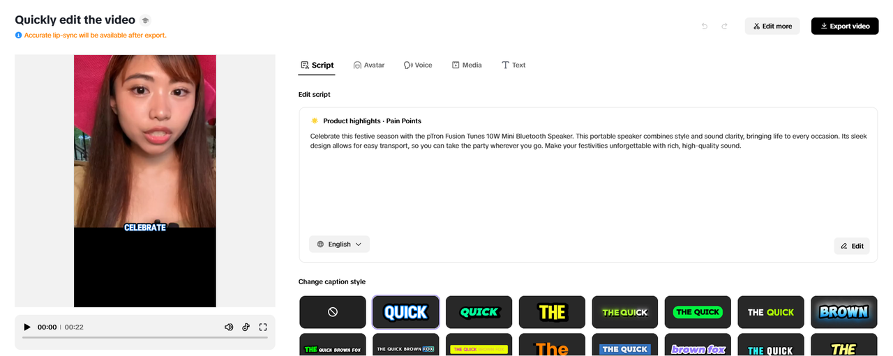 Geração de vídeo com IA e scripts personalizados