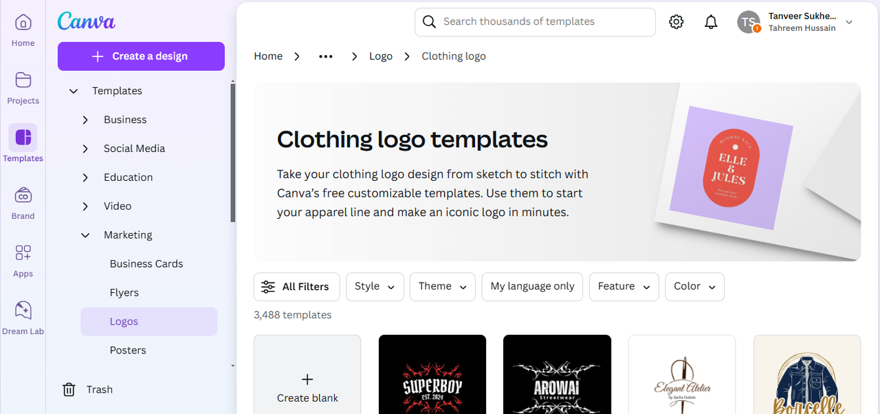 Canva-interface