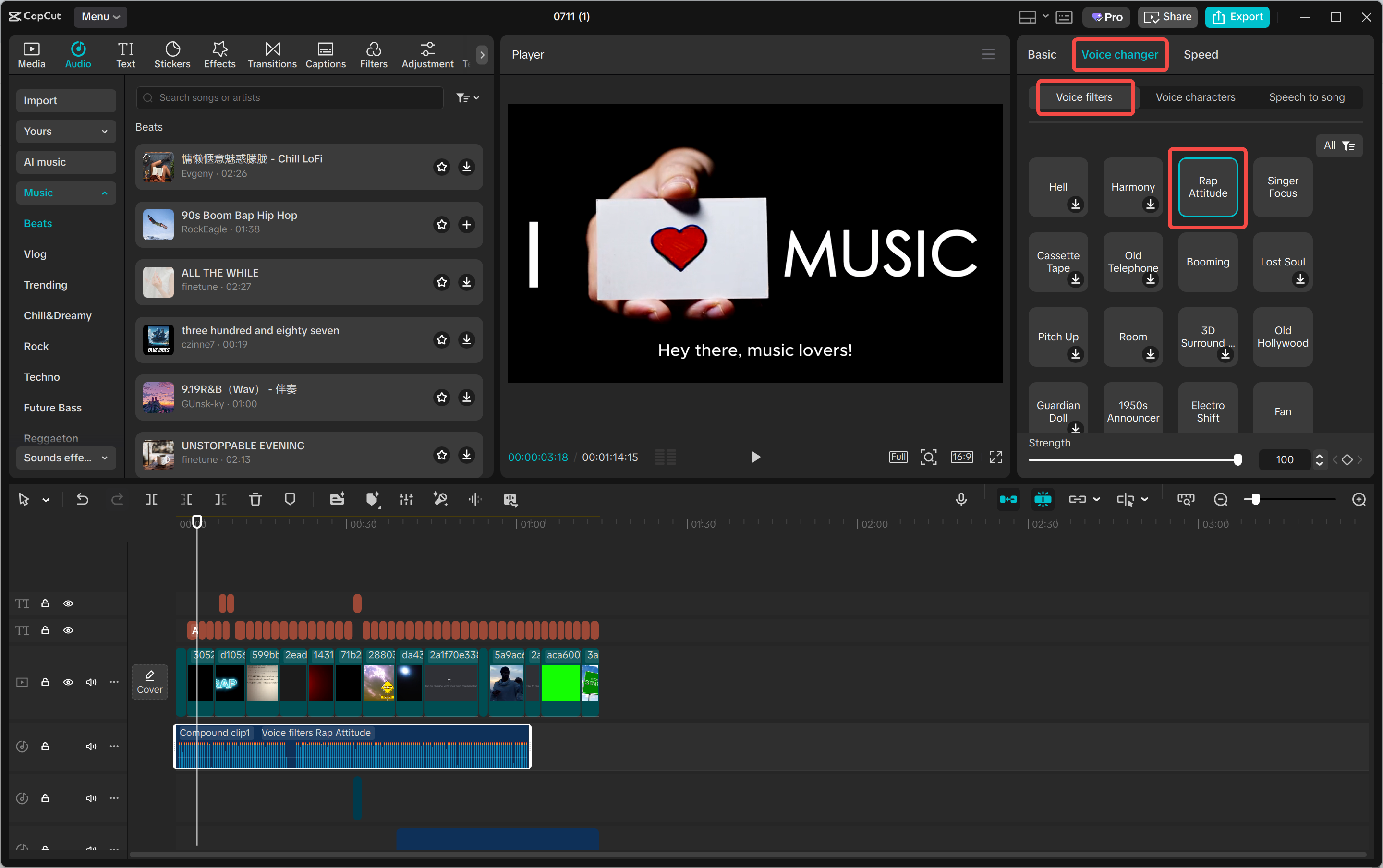 Copy the lyrics or generate rap videos