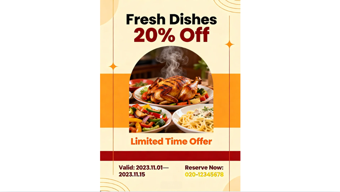 Restaurant promotional poster