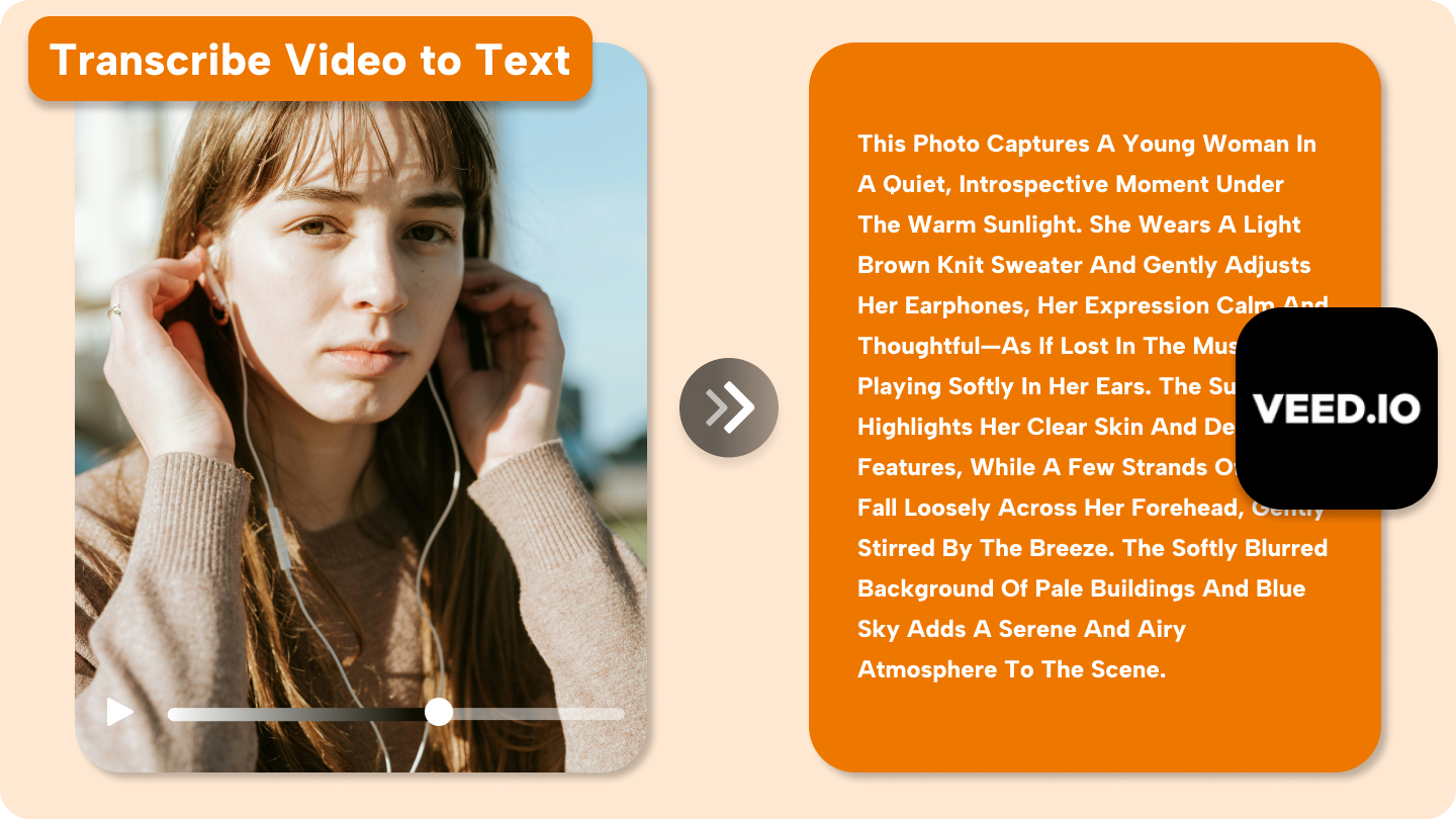 Veed io video till text