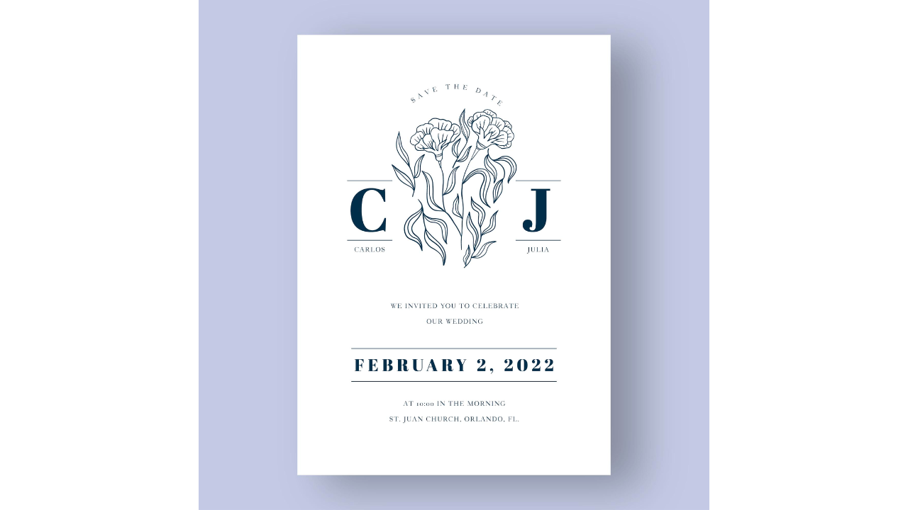 Minimalist invitations