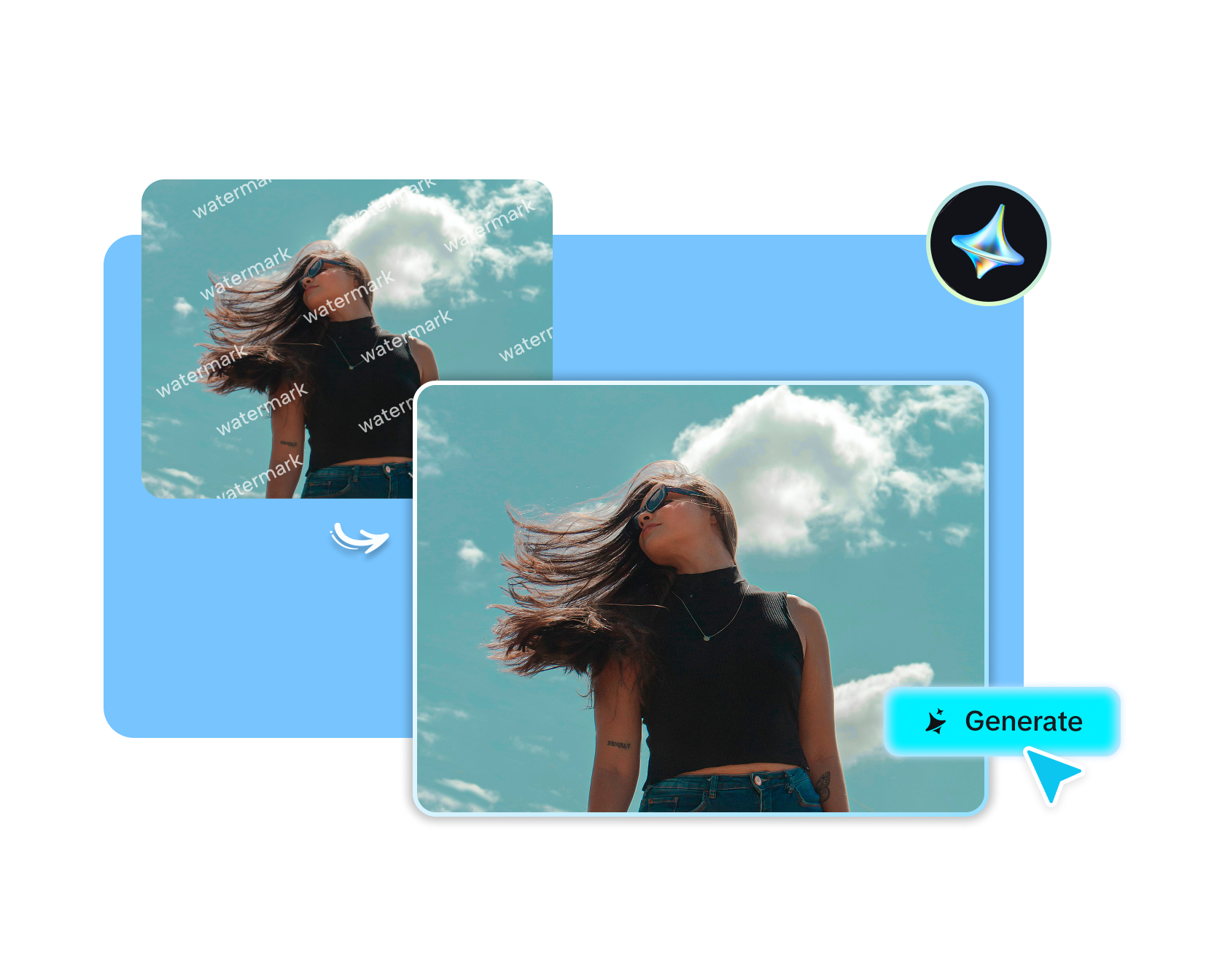 eliminator de watermark AI