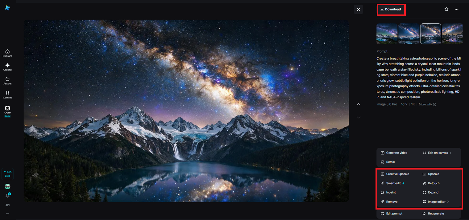 Refine and download your astrophotographic image