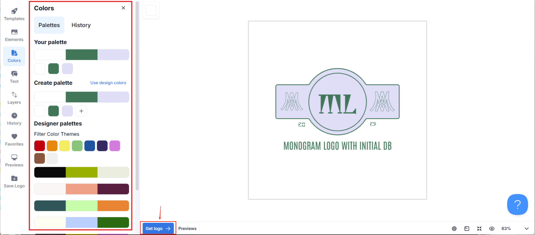 Download your monogram logo with LOGO