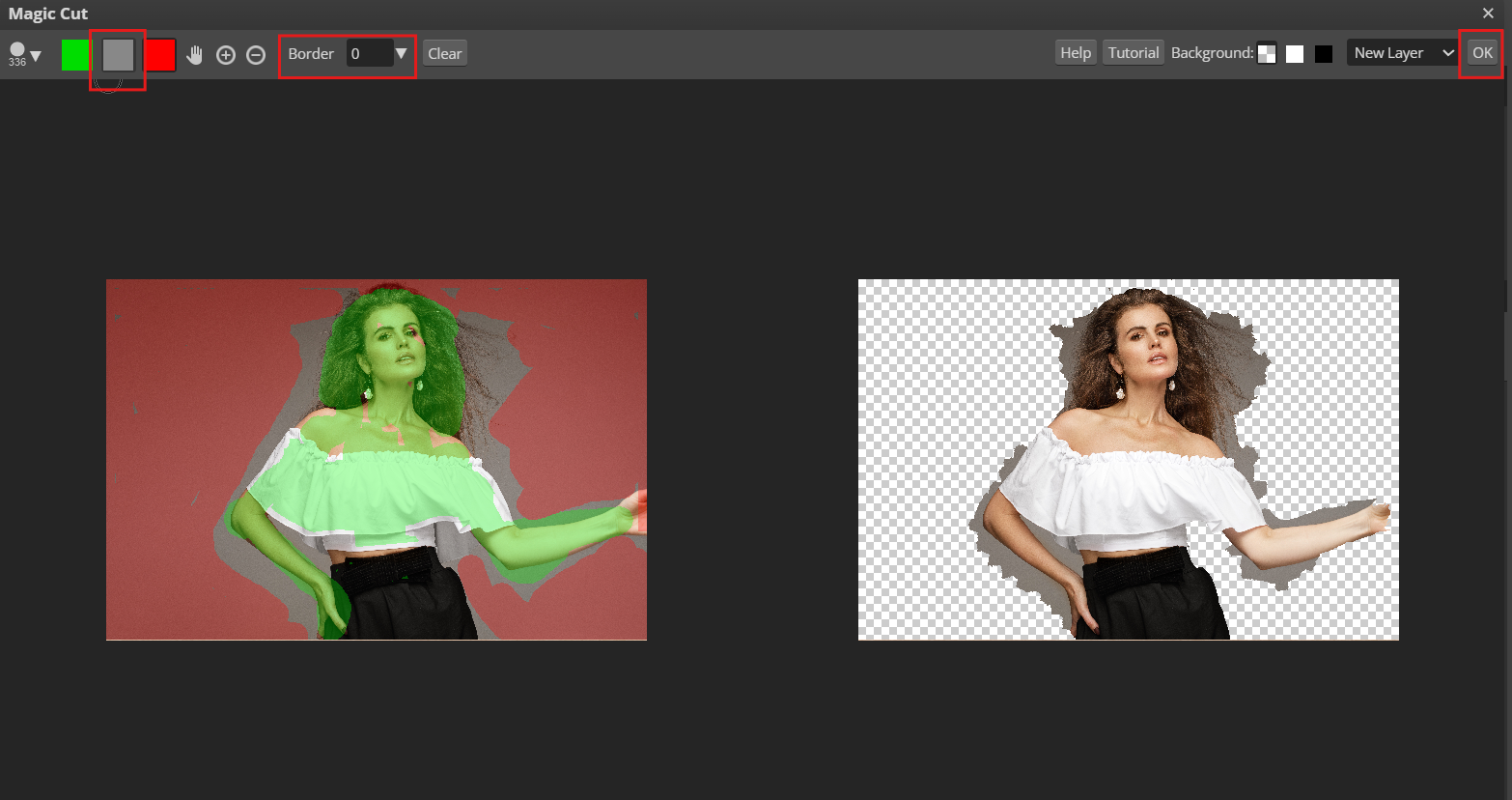Refine the cutout