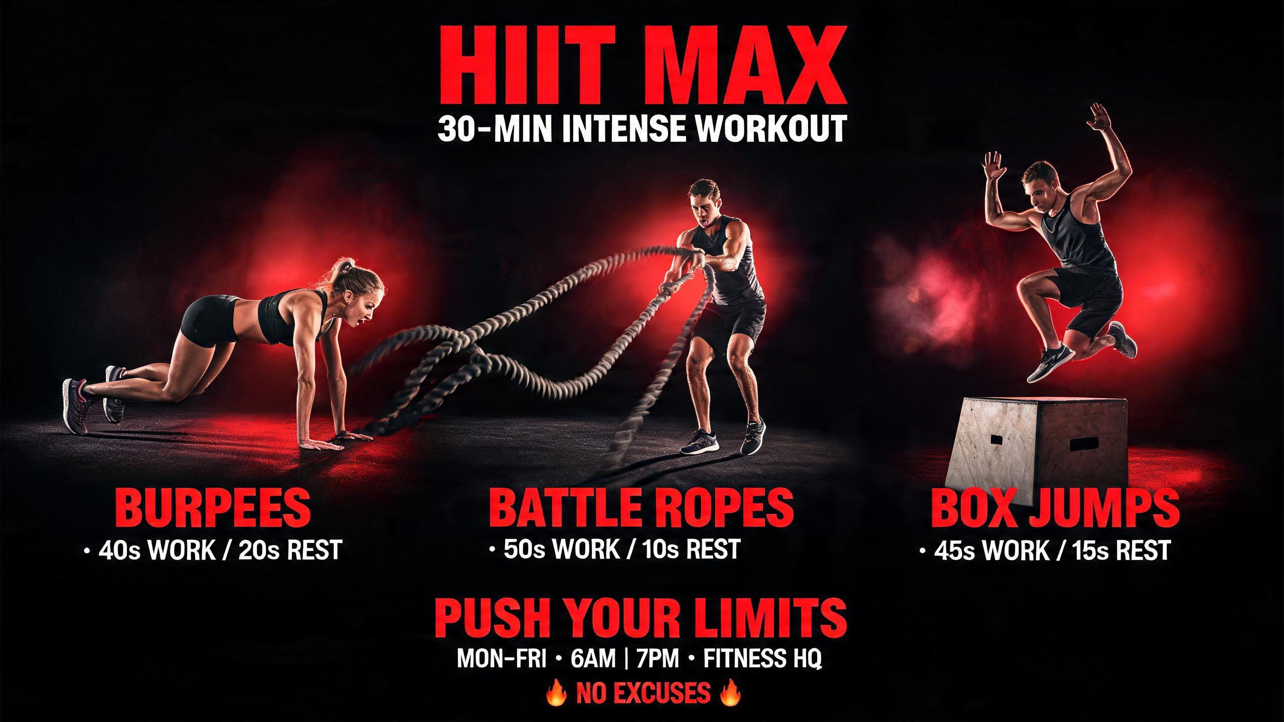 HIIT workout flyer