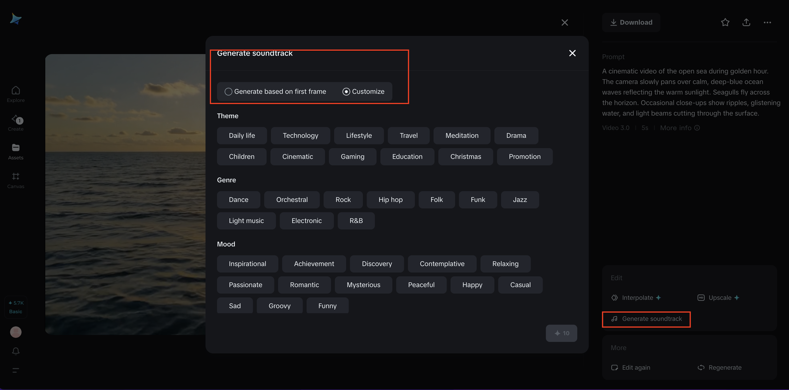 Generuj ścieżkę dźwiękową