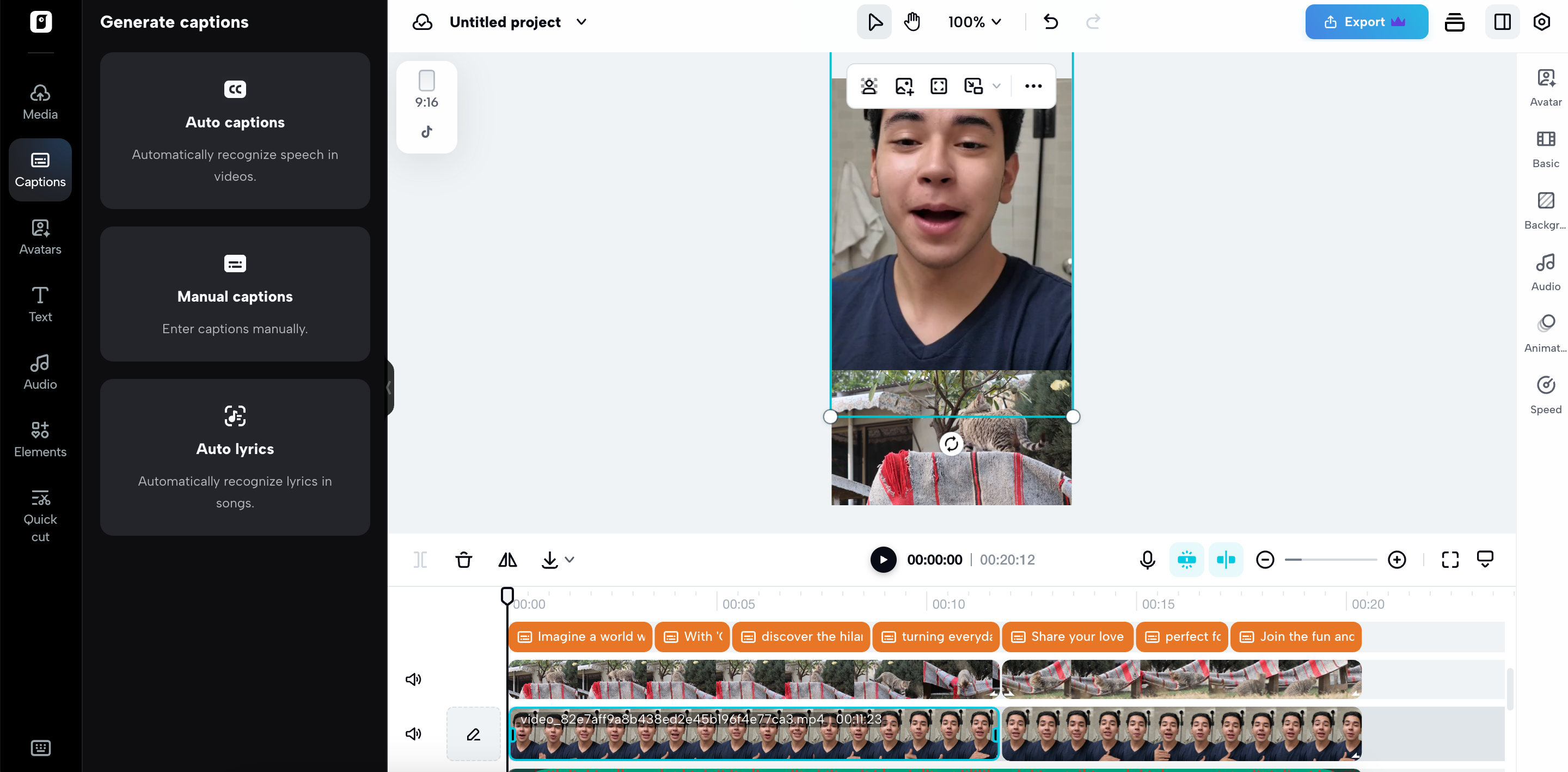 Auto-generated captions
