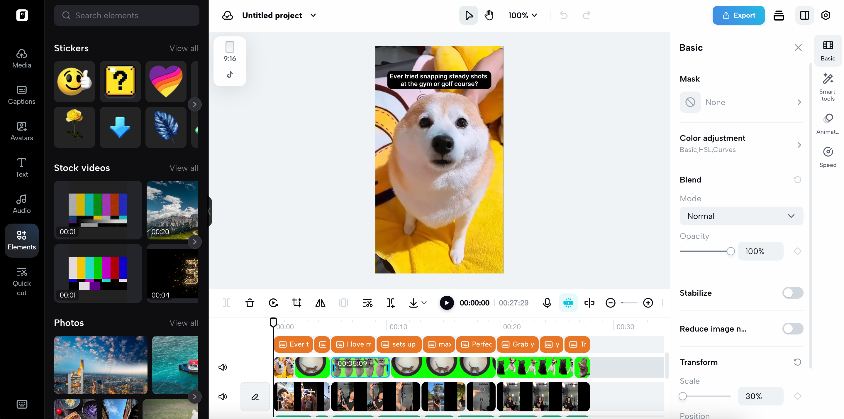 Comprehensive video editing tools