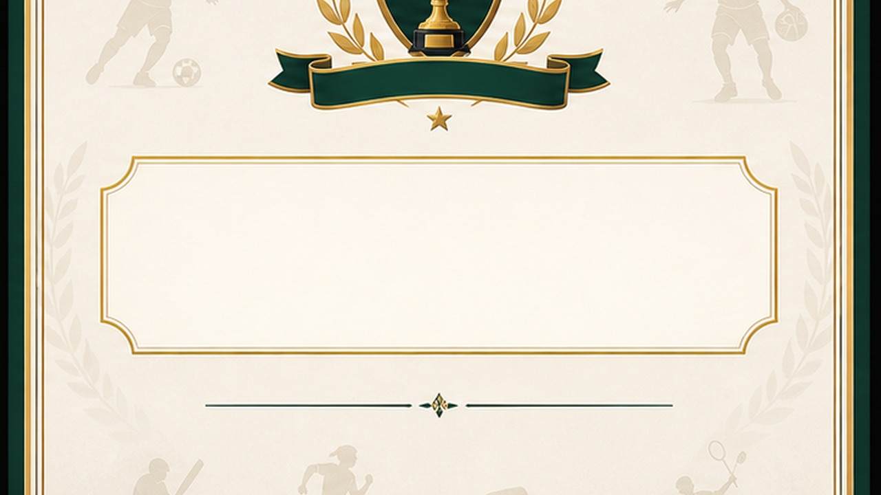 Sports Certificate Design prompt result 2