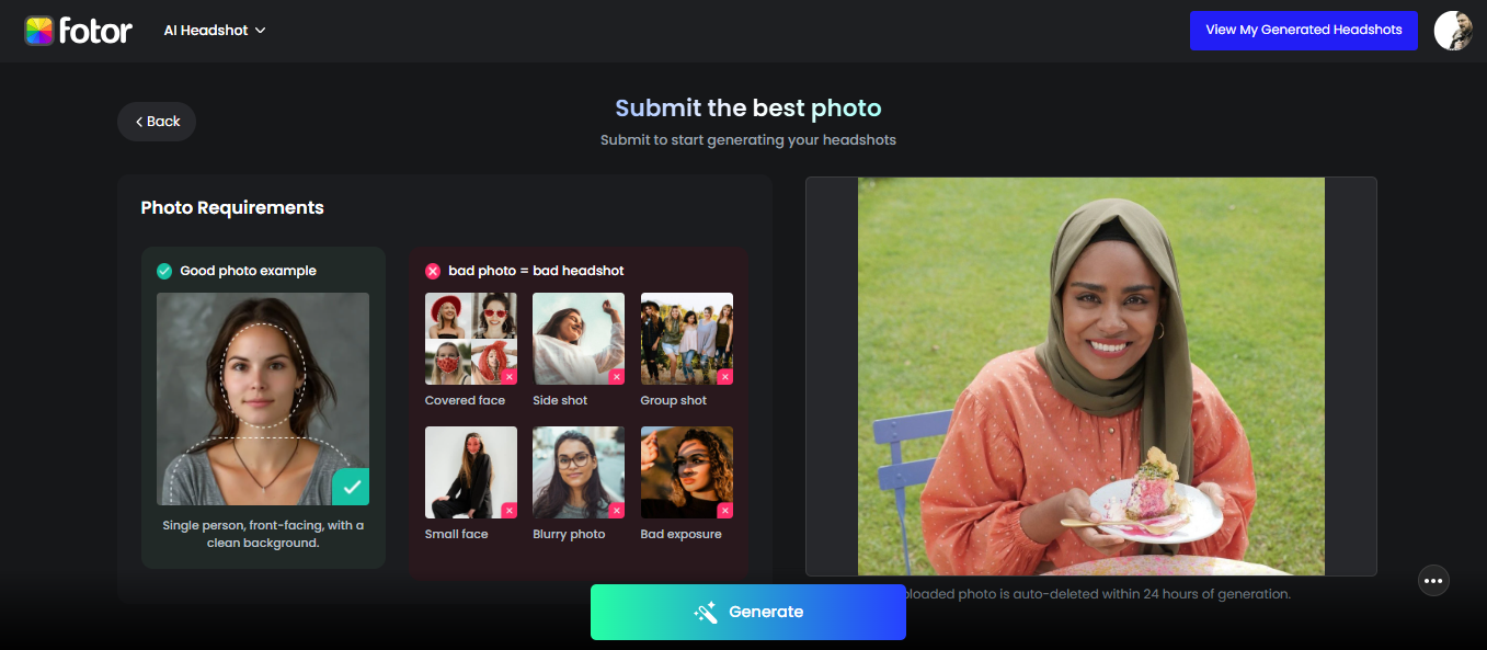 Create the AI avatar