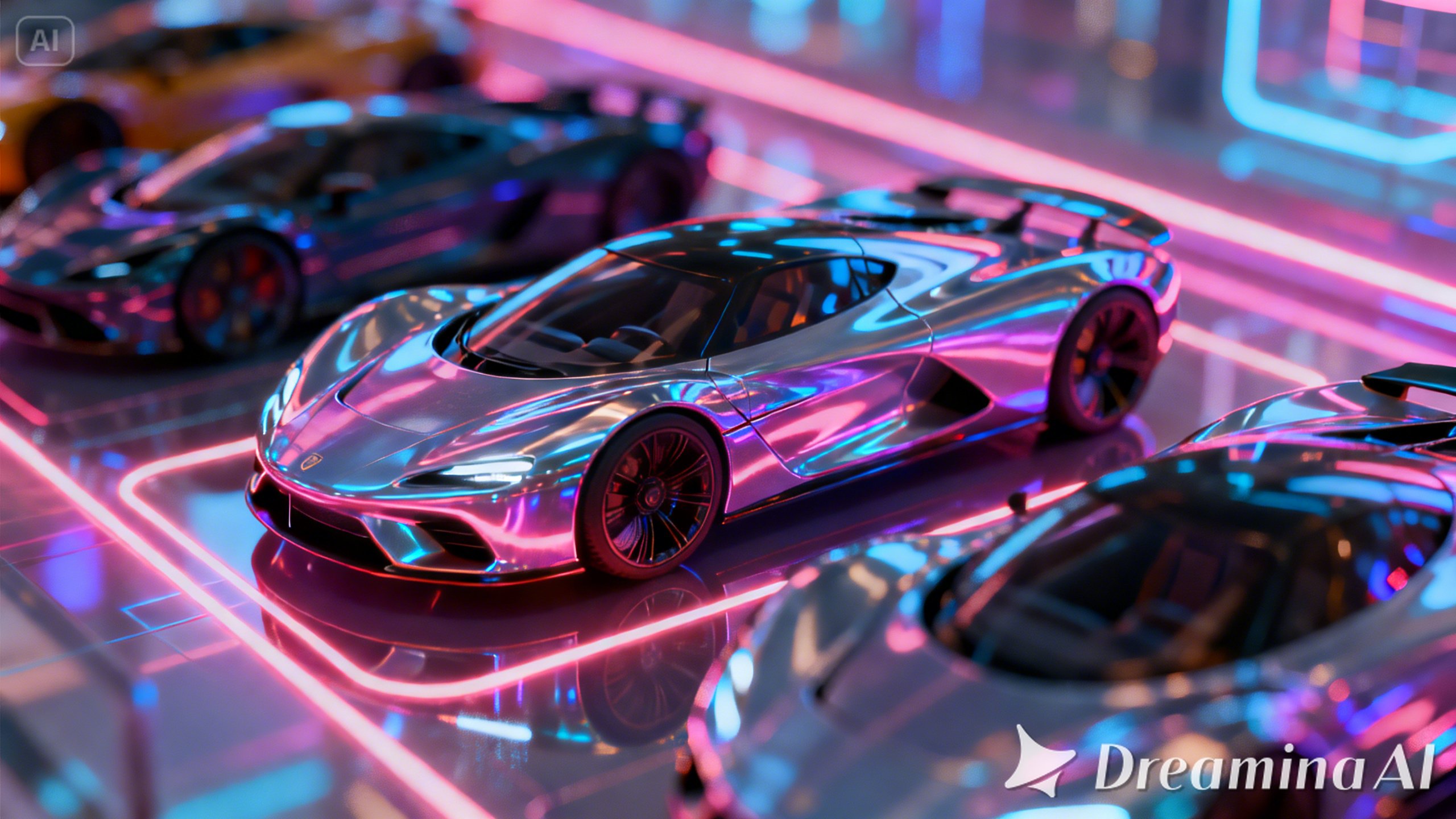 Sci-fi-inspired poster effects with neon and glowing elements