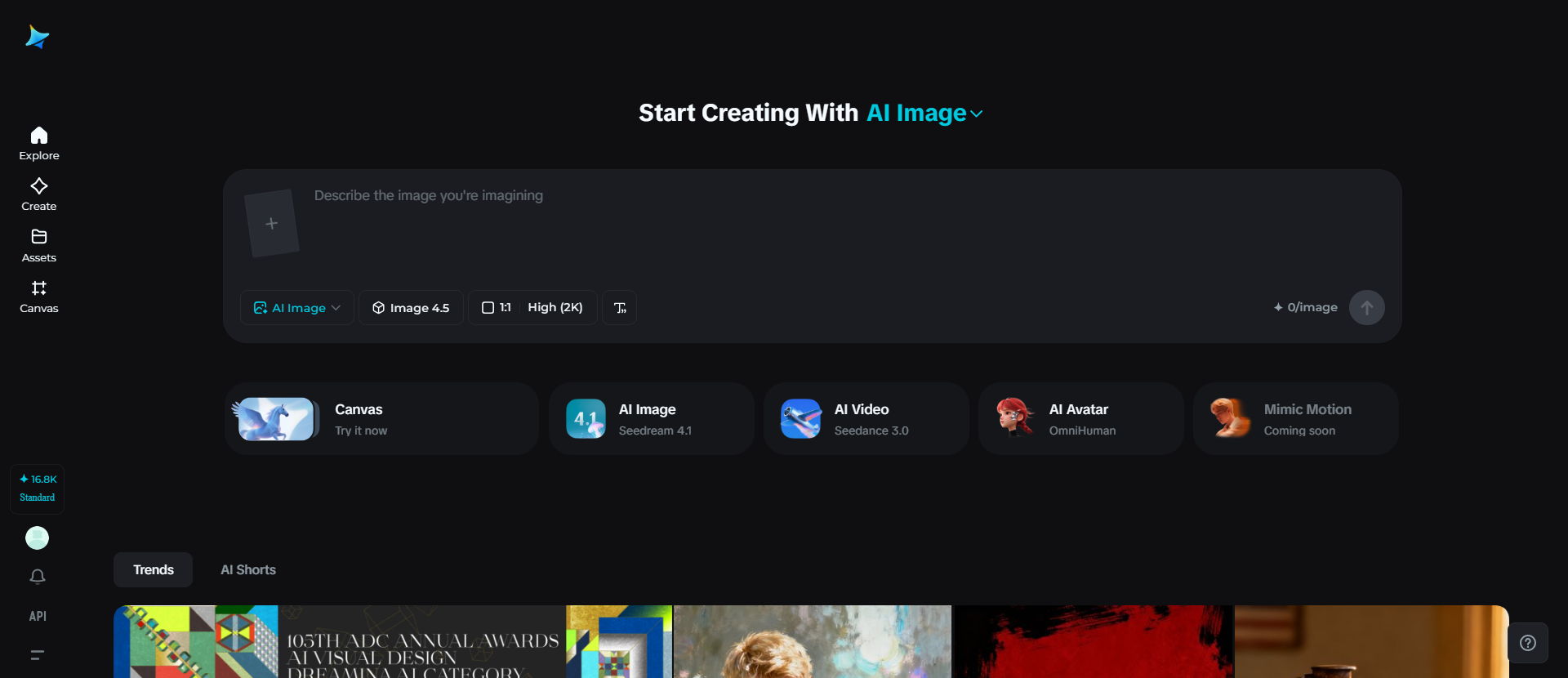 Dreamina's AI marketing content generator