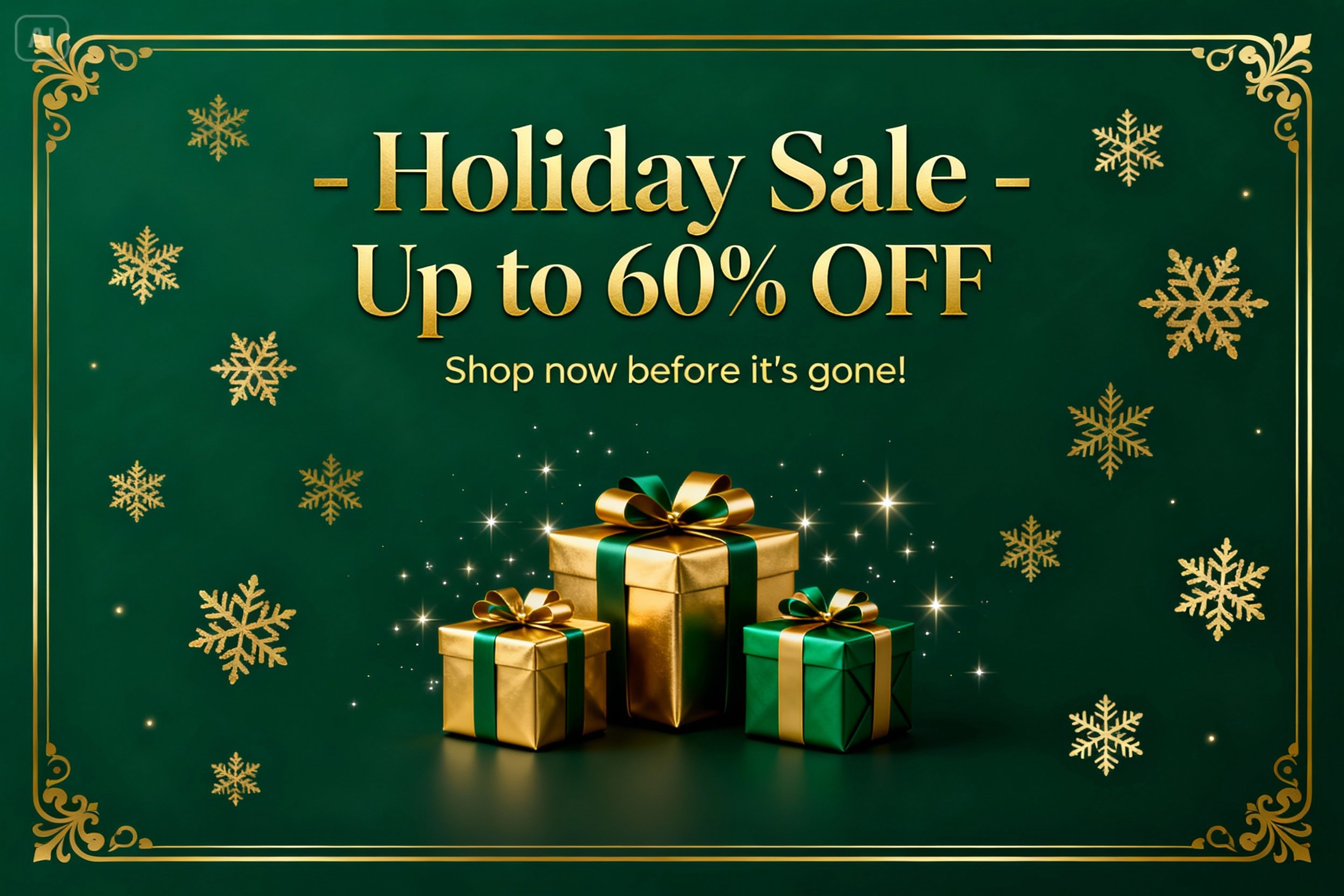 Elegant retail Christmas sale flyer