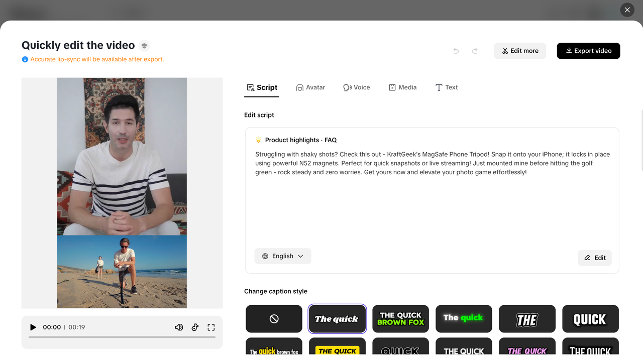 Edit and refine your video content