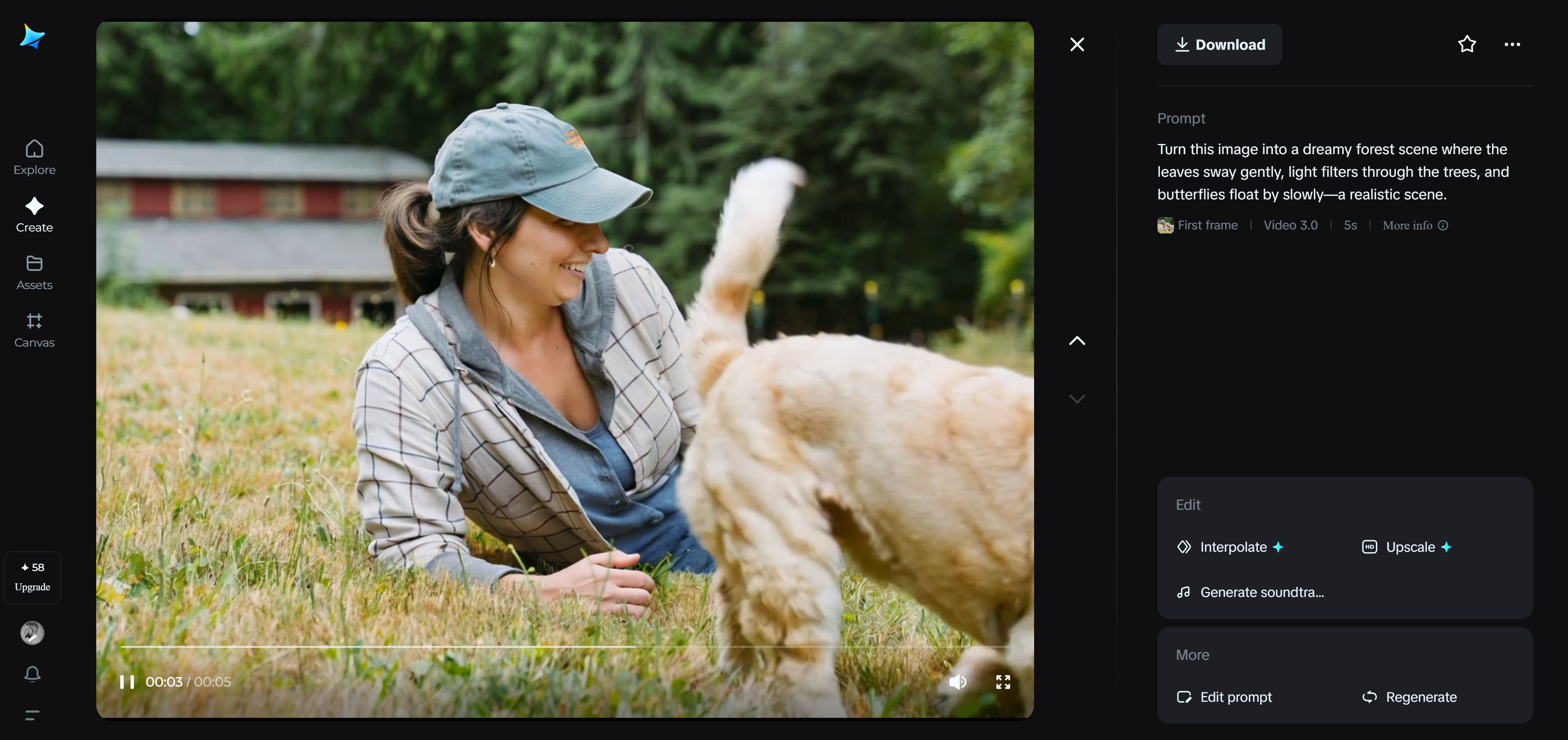 Dreamina: เครื่องมือ AI ฟรีสำหรับสร้างแอนิเมชันจากภาพ