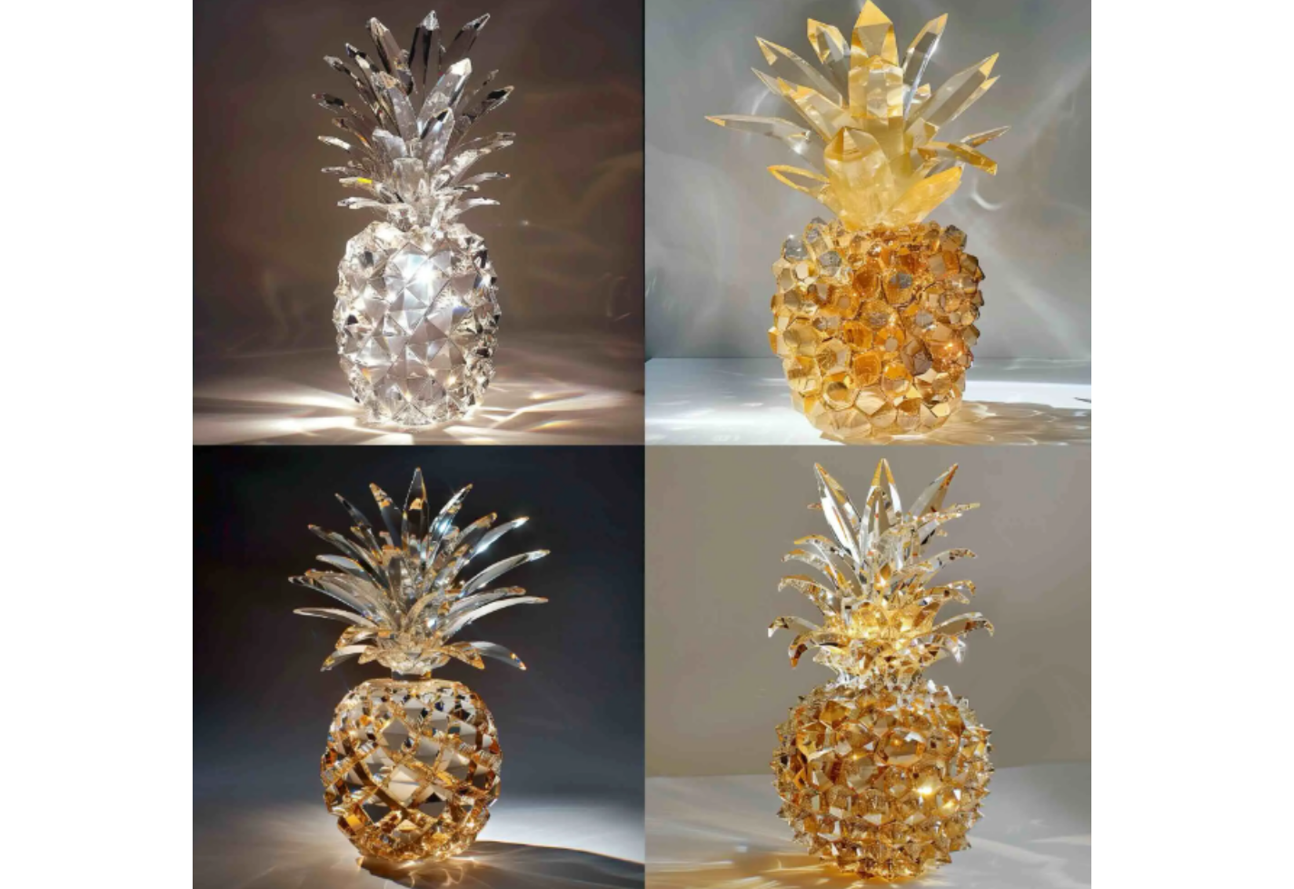 Pineapple made with crystals