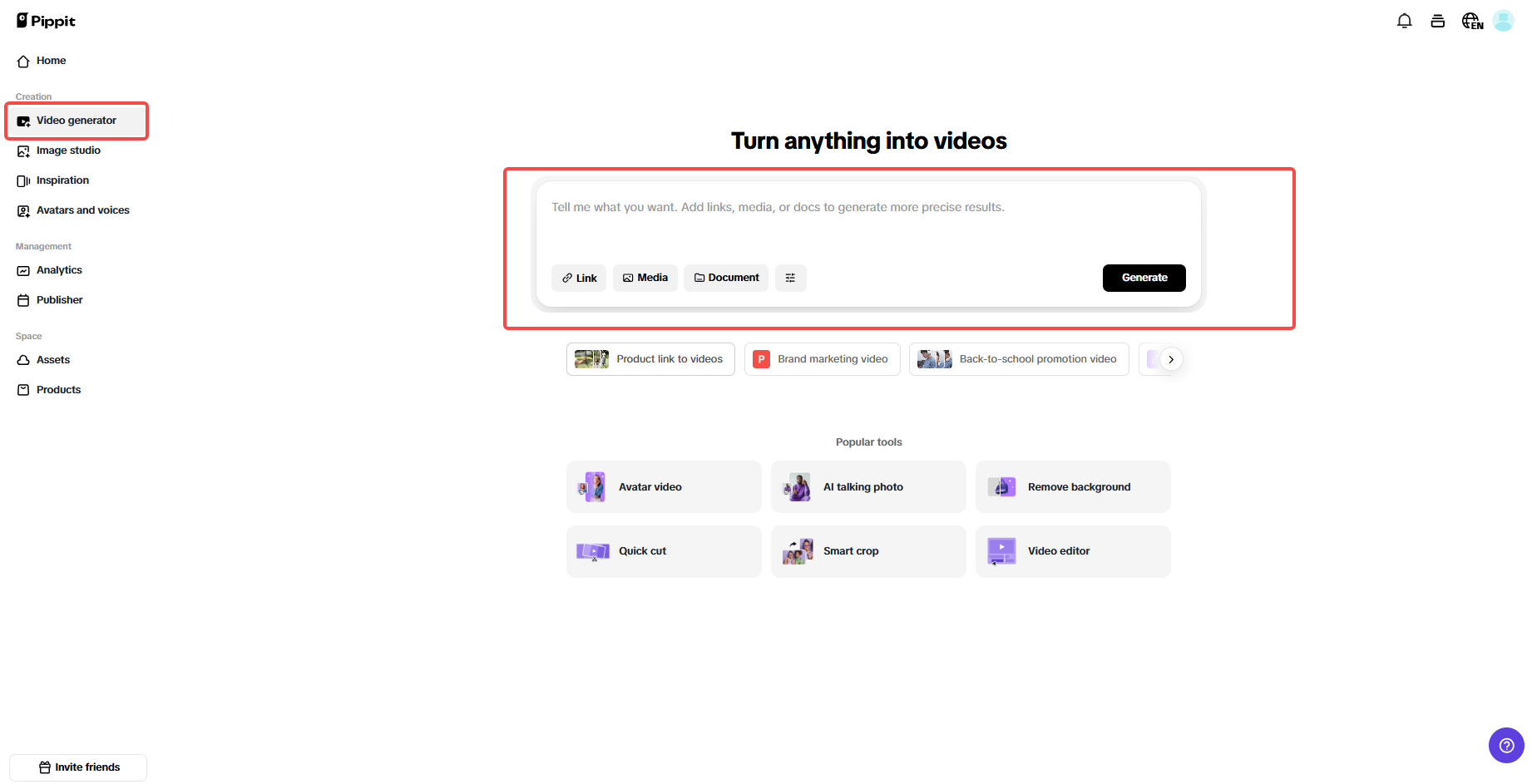 Ibigay ang link ng iyong produkto o media