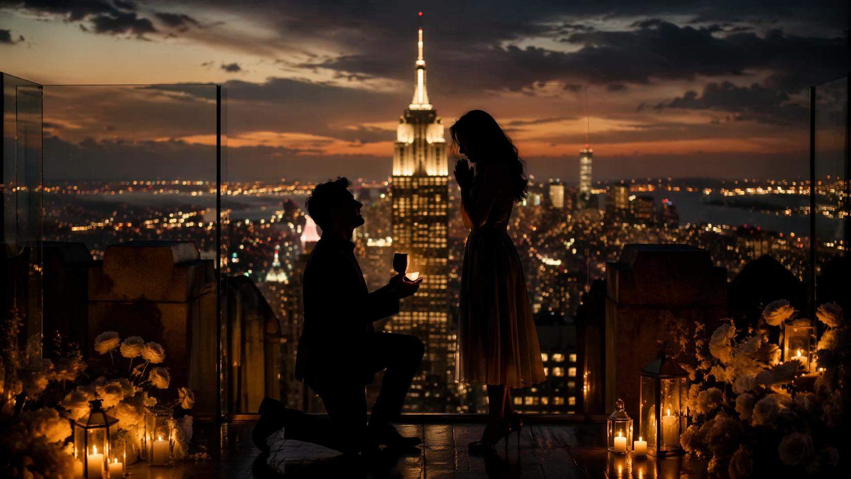 Dreamina proposal on empire state building prompt 16:9 hero image