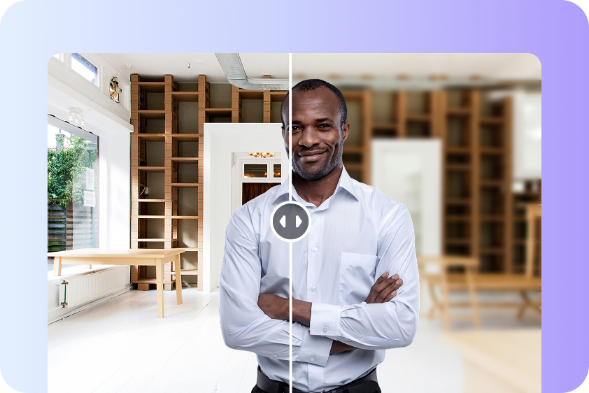 Размытие фона изображения профиля