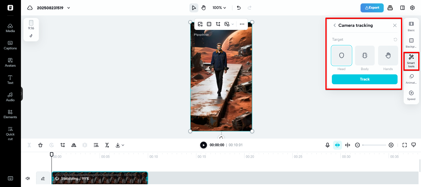 Pagsubaybay ng kamera sa Pippit