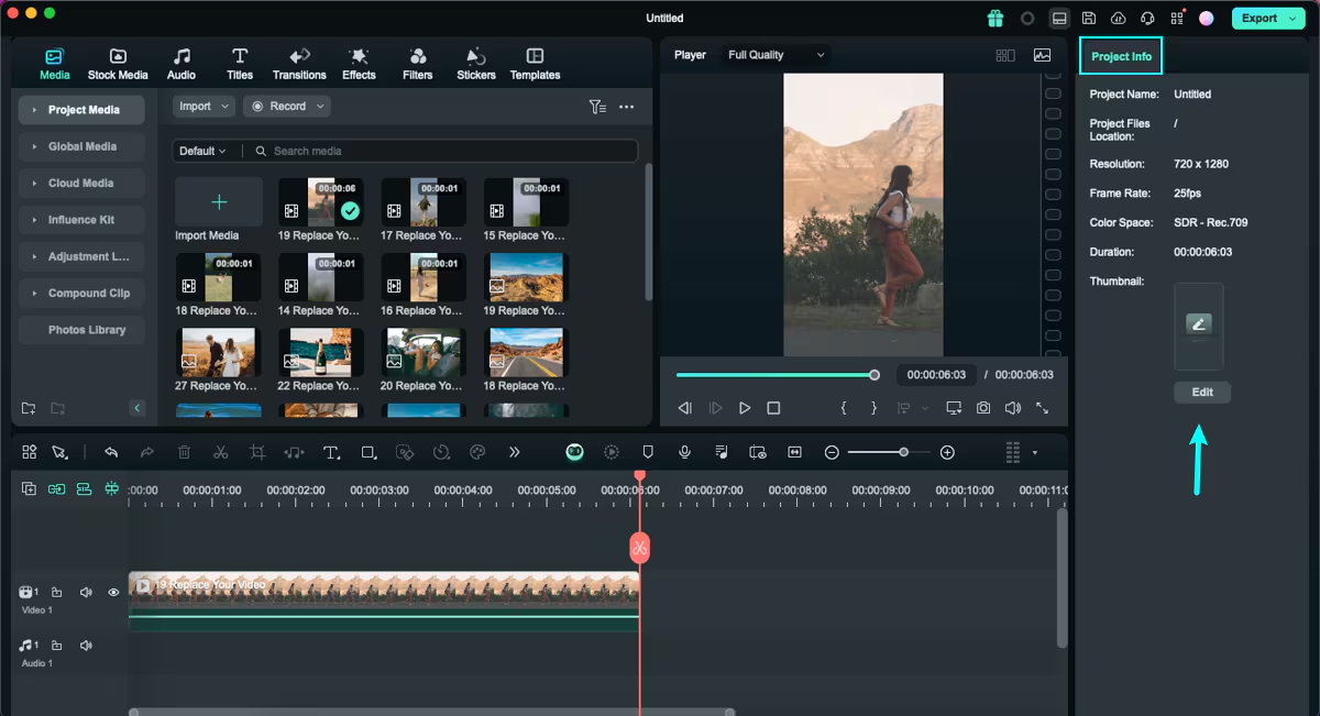 Interface of Invideo AI - an easy to use AI thumbnail creator