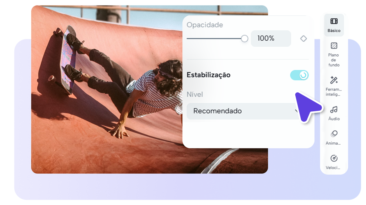 Stabilize videos after increasing speed