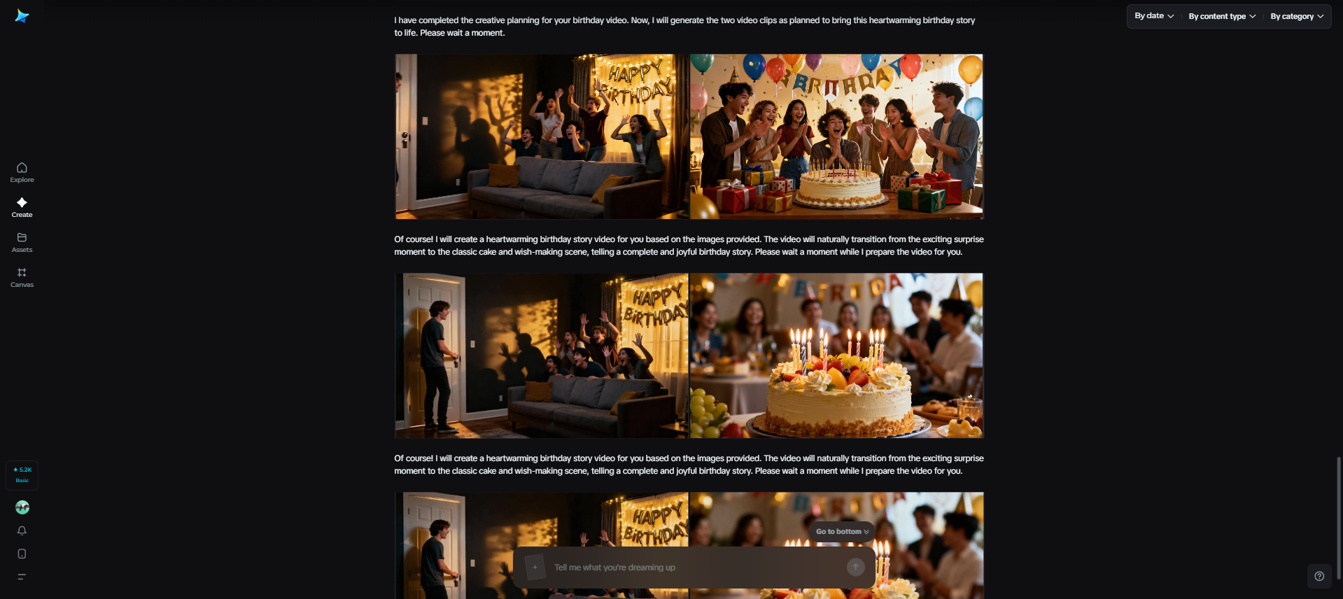 Choose from the generated videos