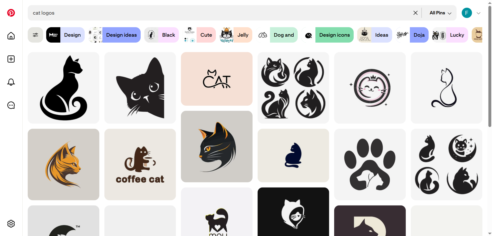 Pinterest - a website to explore cat logo designs