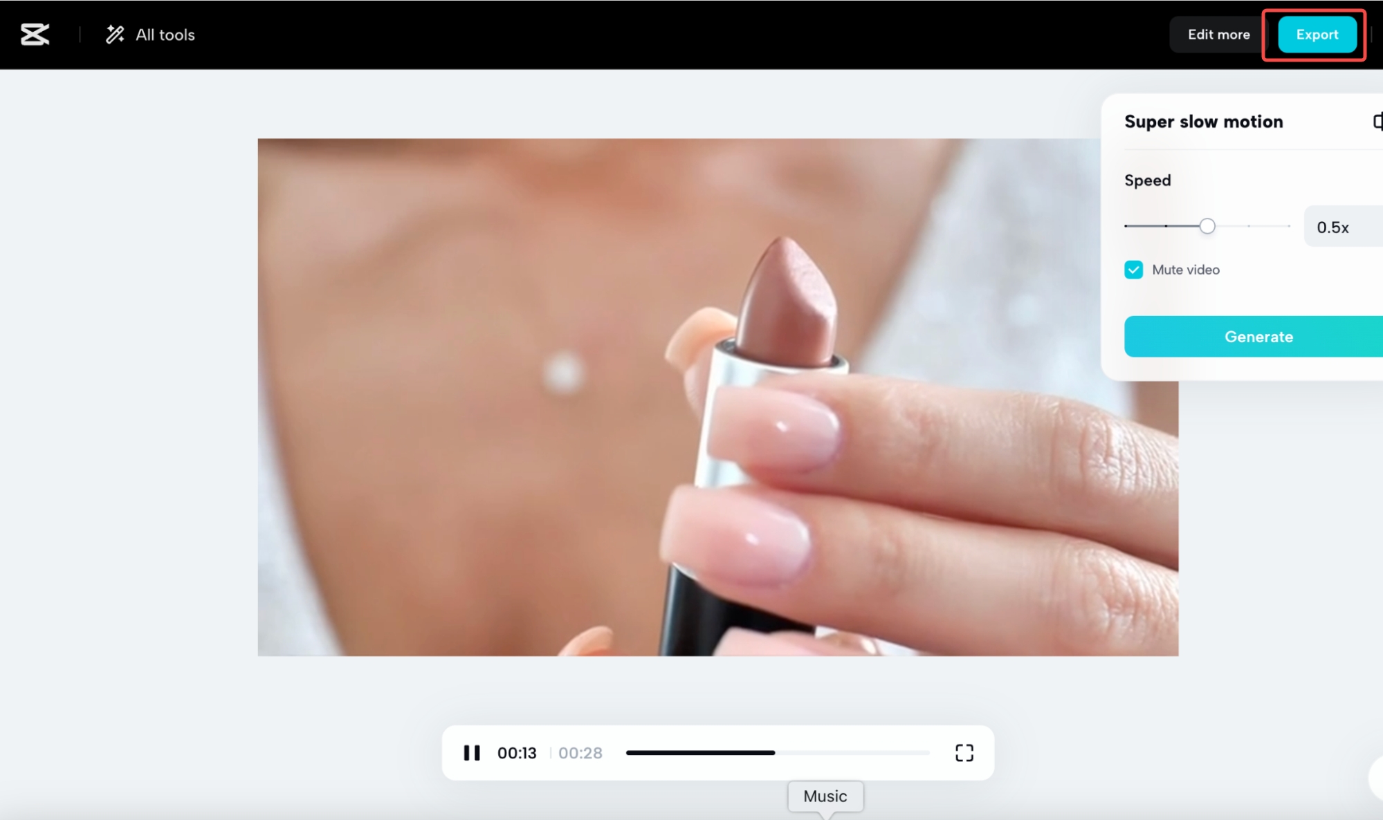 Preview and export
