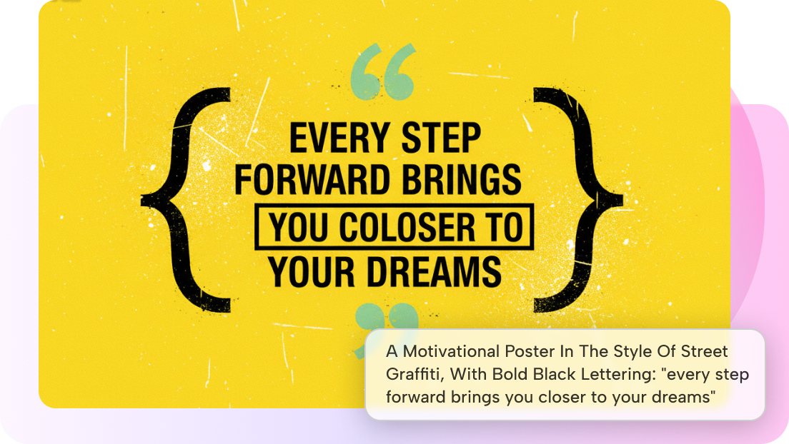 Create quote posters from motivational text and images