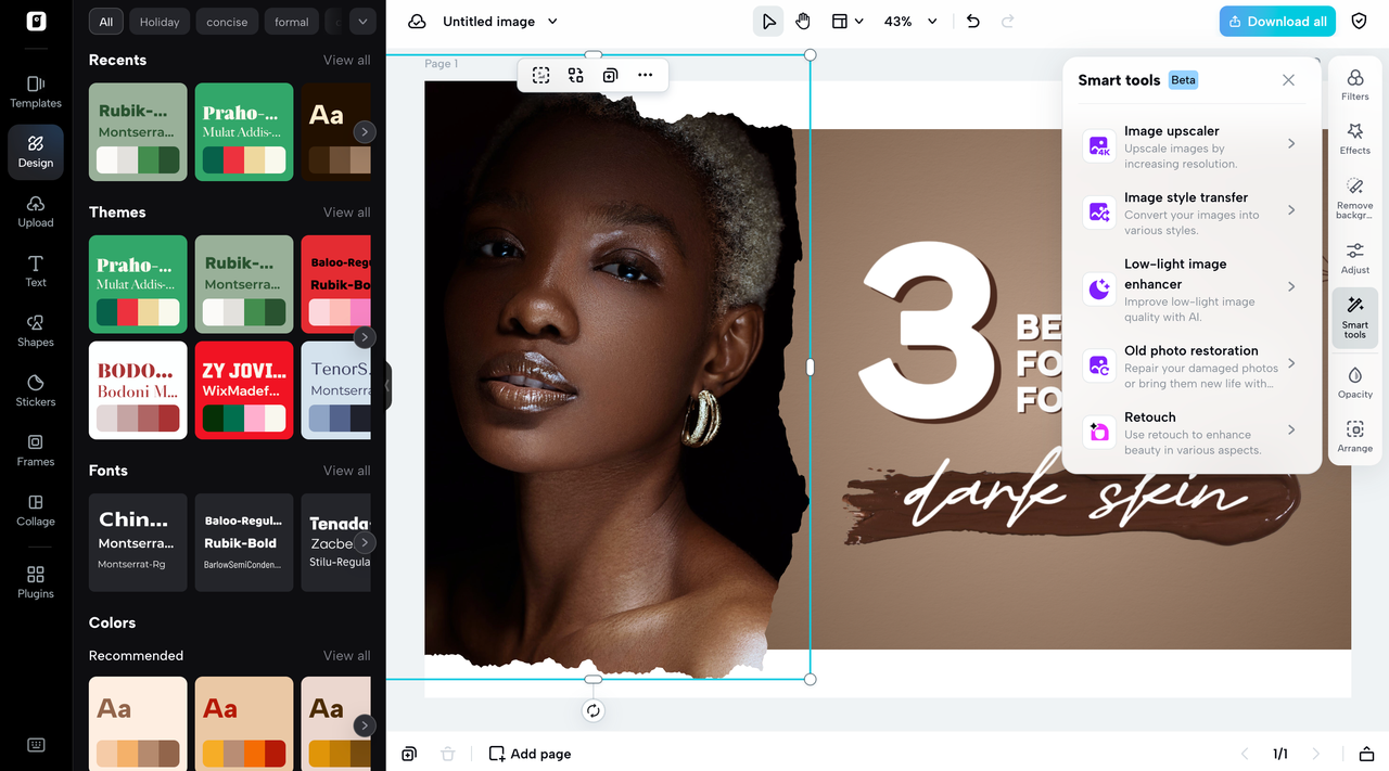 Advanced editing tools