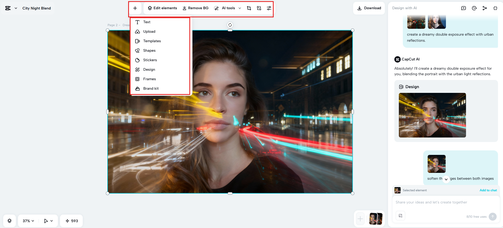 Förfina med redigeringsverktyg